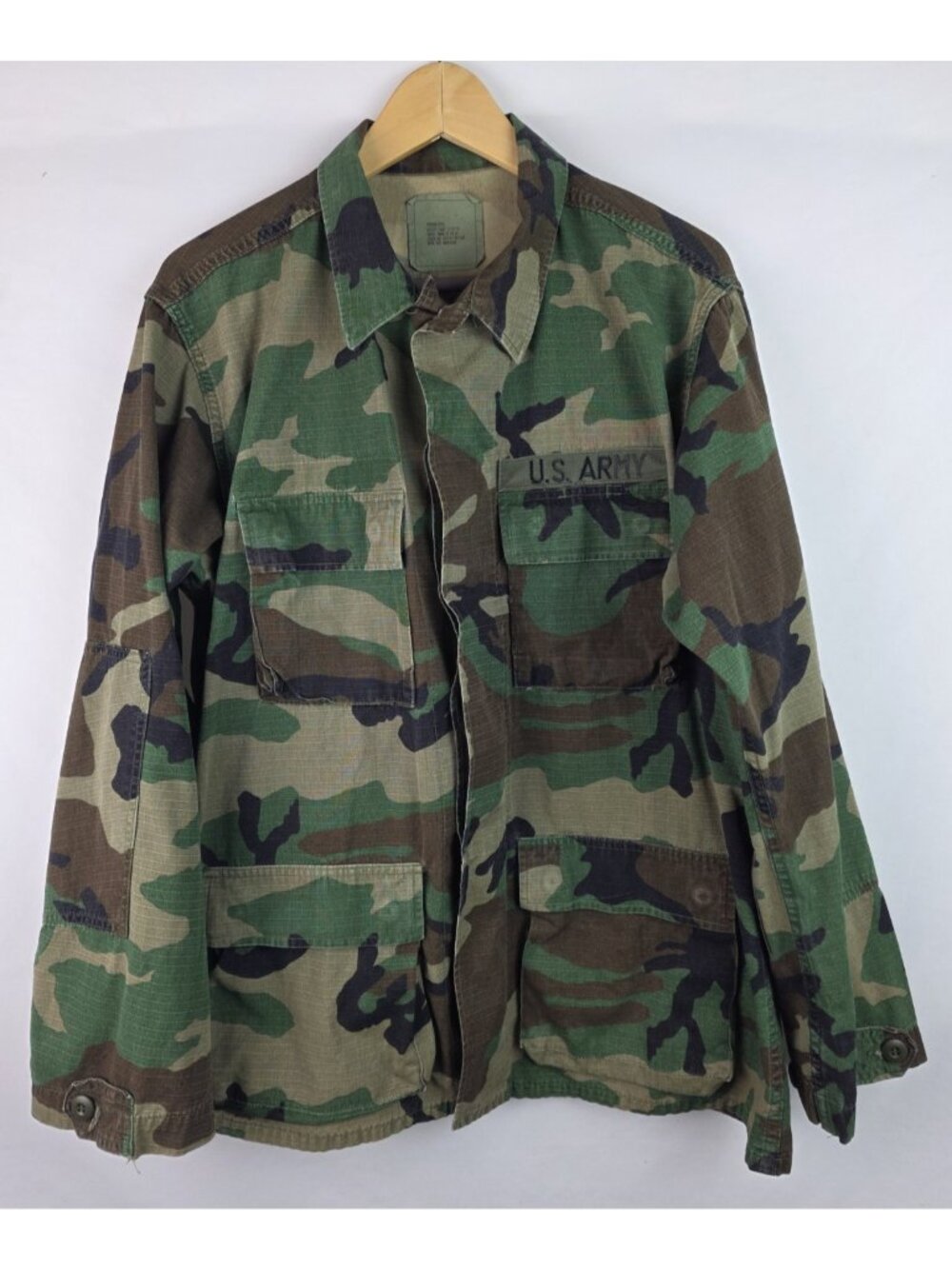U.S. Military Army Jacket Size Medium Long Green Woodland Camouflage Camo Combat